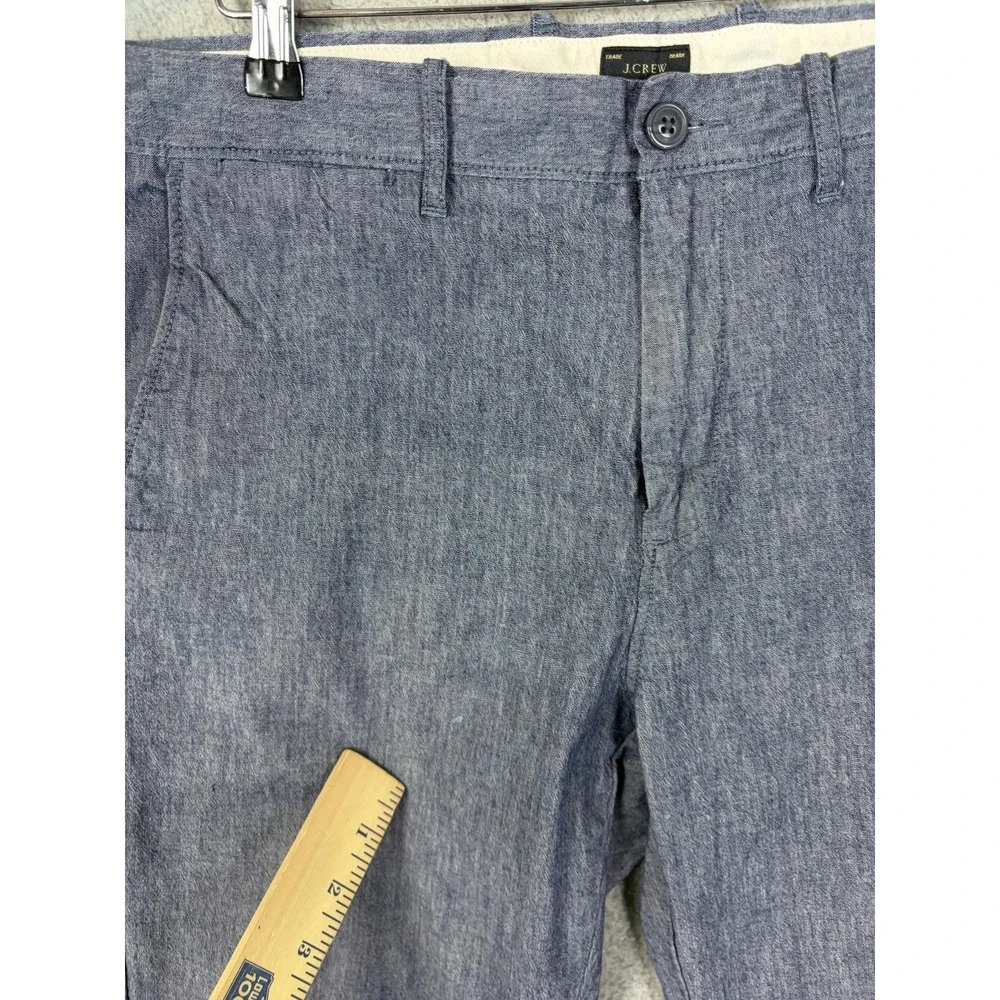 J.Crew Pants Mens 33x32 Blue 770 Slim Fit Chambray Stretch Chino Casual Office